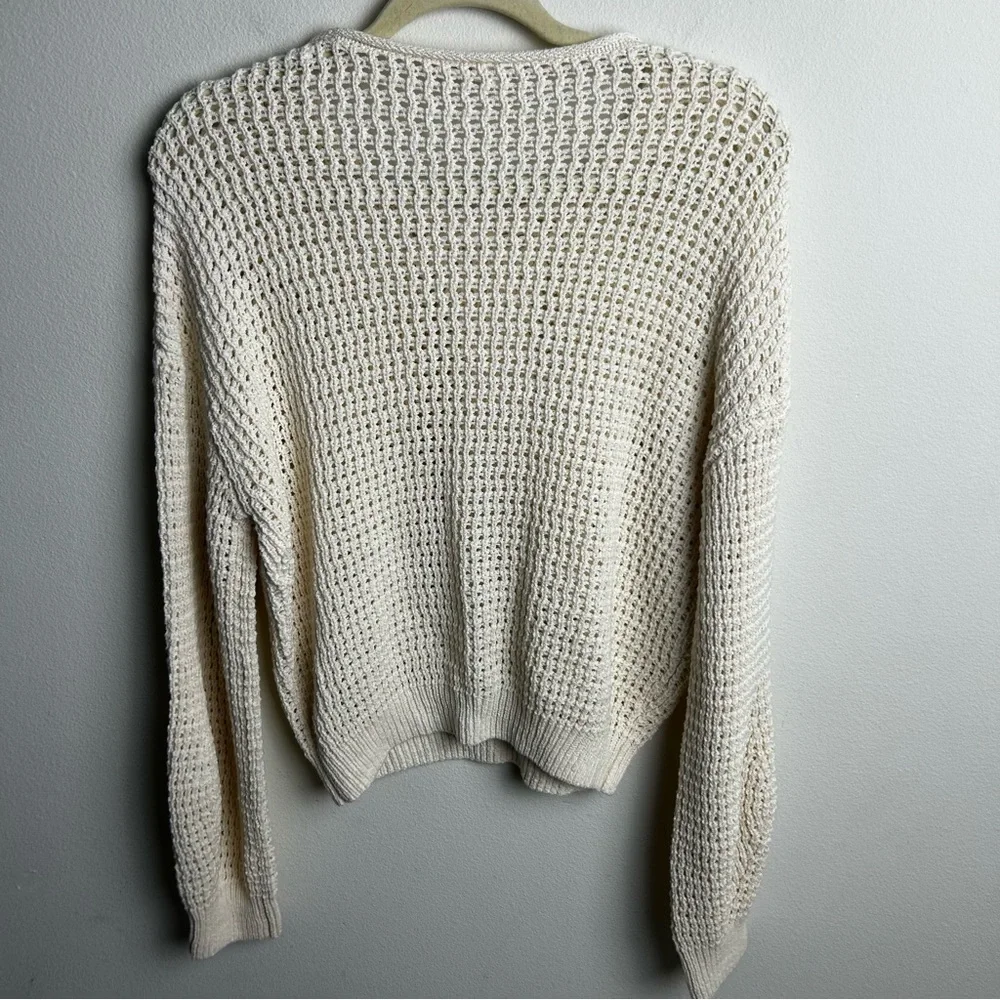 A.L.C. Ivory Open Knit Laney sweater size: M - Picture 8 of 9